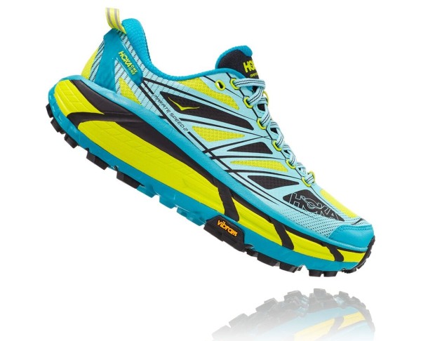 Hoka One One MAFATE SPEED 2 Womens UK - Turquoise / Rose Trail Running Shoes - AYSIL4890